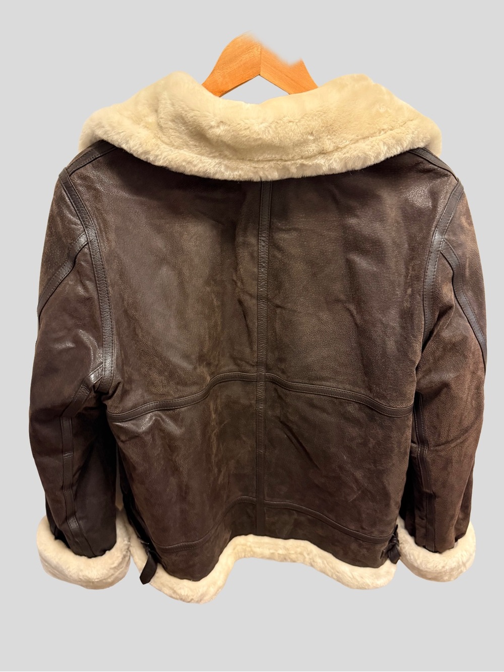Vintage St. John's Bay Heavy Sherpa Lined Aviator Bomber Jacket - Medium - Picture 10 of 12
